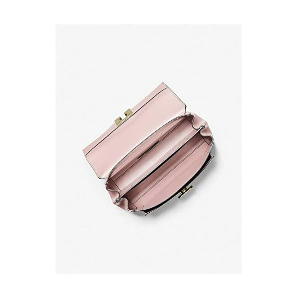 Authentic MICHAEL KORS Lita Medium Classy 100% Leather Crossbody Bag Pink MSRP $ - Picture 3 of 3